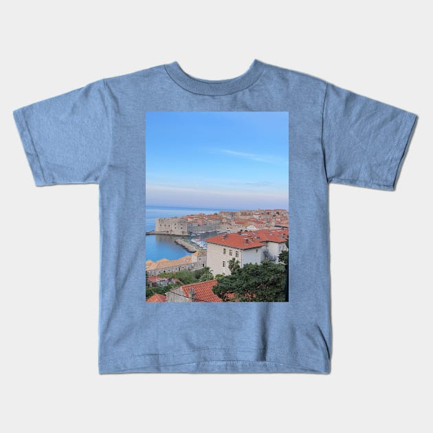 Dubrovnik, Old Town Kids T-Shirt by Cox Shotokan Designs 